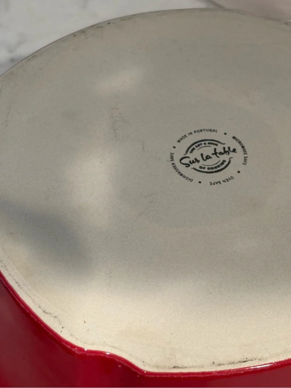 Sur La Table Red Ceramic Covered Casserole with Lid